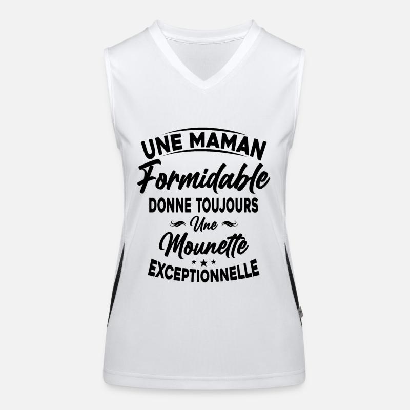 Maman formidable donne Mounette Exceptionnelle Débardeur respirant contrasté Femme