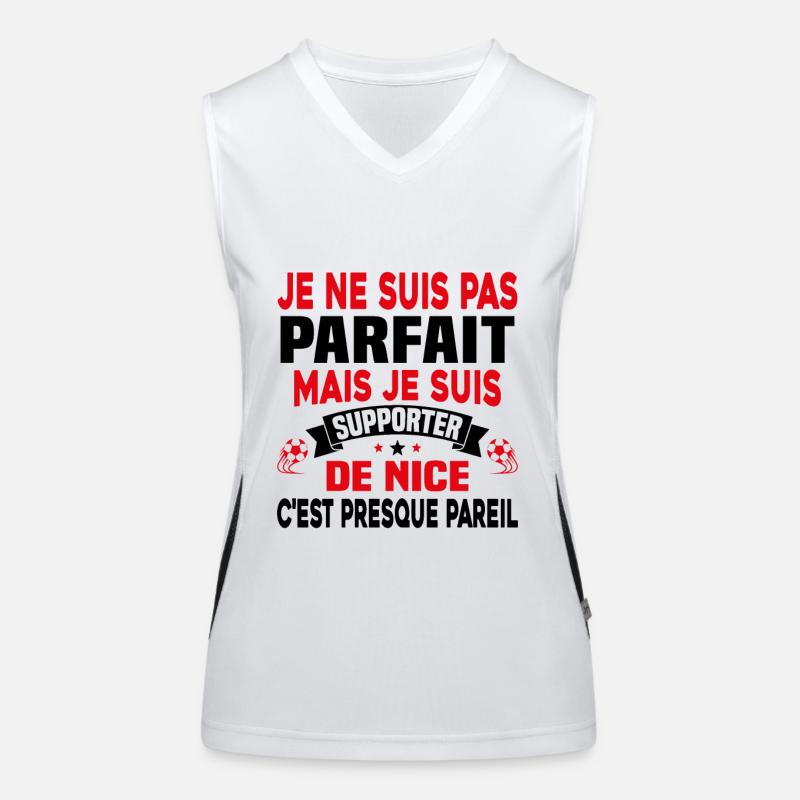 Pas parfait mais je suis supporter de Nice Débardeur respirant contrasté Femme