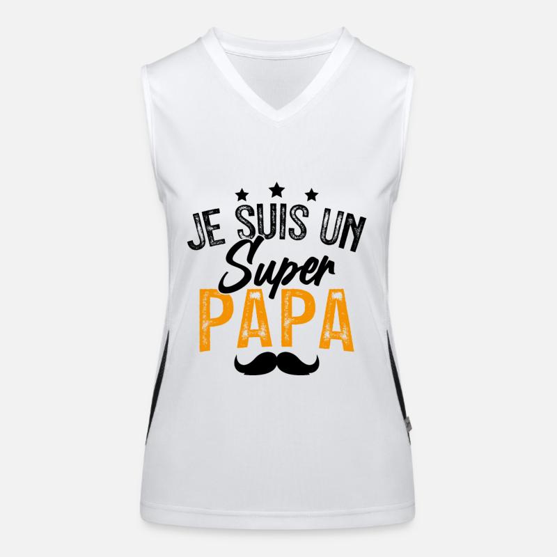 Je suis un super papa idée cadeau Débardeur respirant contrasté Femme
