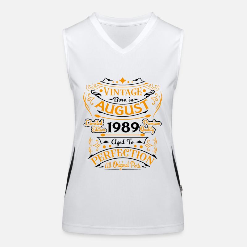 August 1989 Vintage Retro Jubiläum Funktionelles Kontrast-Tank Top für Frauen