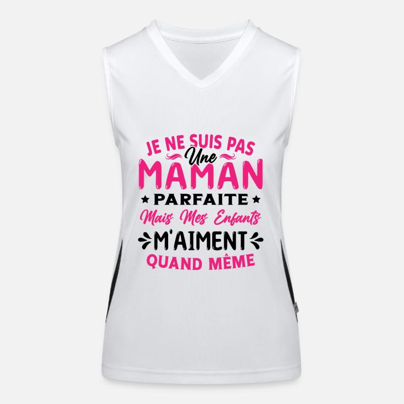 Pas une Maman Parfaite, Citation Maman Humour Débardeur respirant contrasté Femme