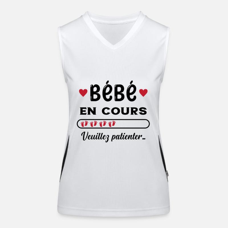Bébé en cours Débardeur respirant contrasté Femme
