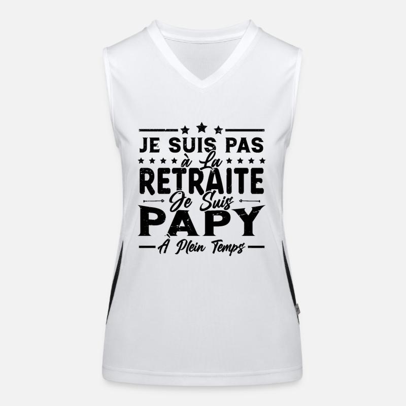 Je ne suis pas retraité je suis papy à plein temps Débardeur respirant contrasté Femme