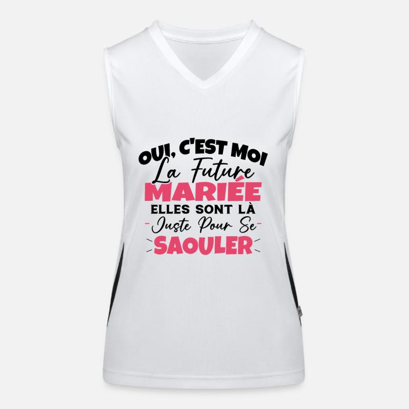 Future Mariée Idée Originale EVJF Débardeur respirant contrasté Femme