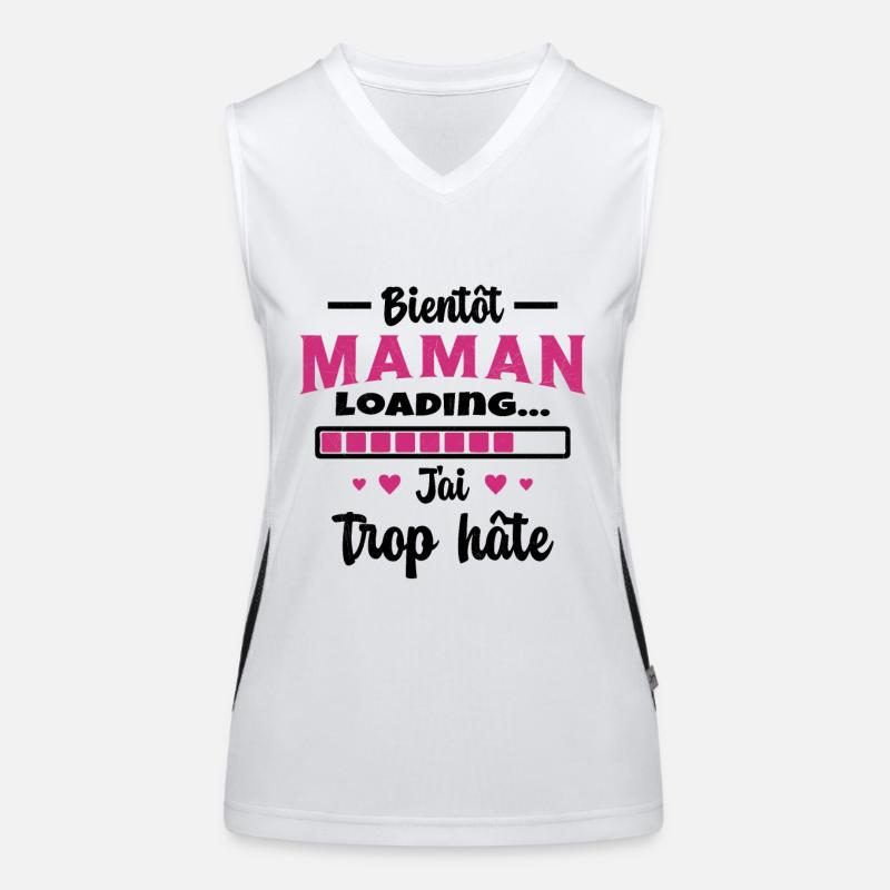Bientôt Maman Cadeau Future Maman Débardeur respirant contrasté Femme
