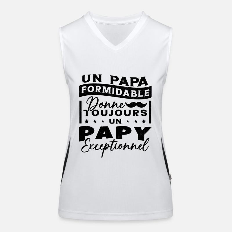 Papa Formidable Donne Toujours Papy Exceptionnel Débardeur respirant contrasté Femme