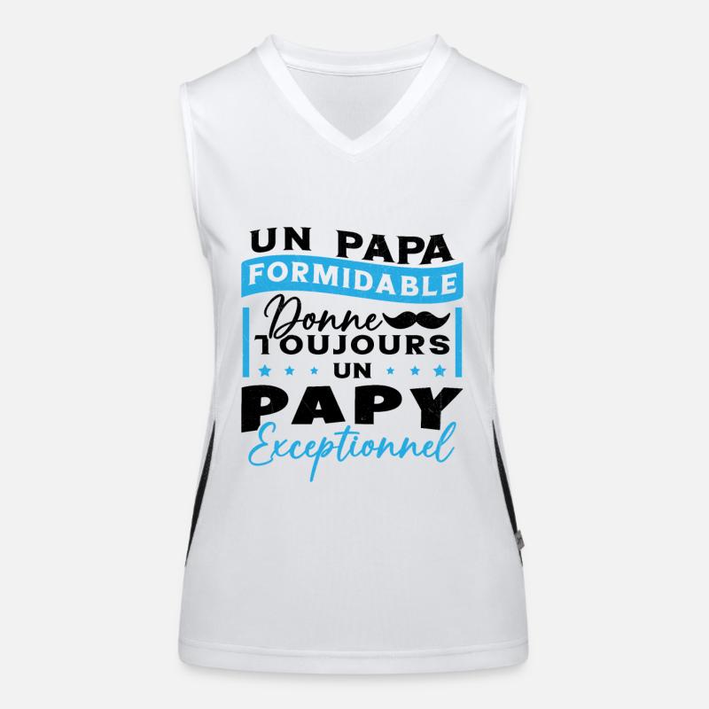 Papa Formidable Donne Toujours Papy Exceptionnel Débardeur respirant contrasté Femme
