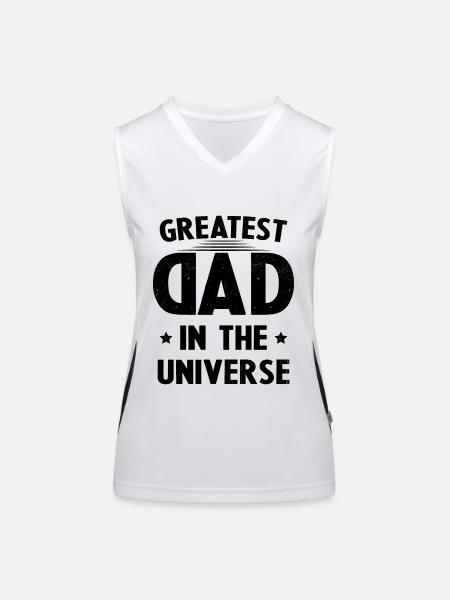 Father's Day Gift Biggest Dad in the Universe - Women's Functional Contrast Tank Top - white/black - Front