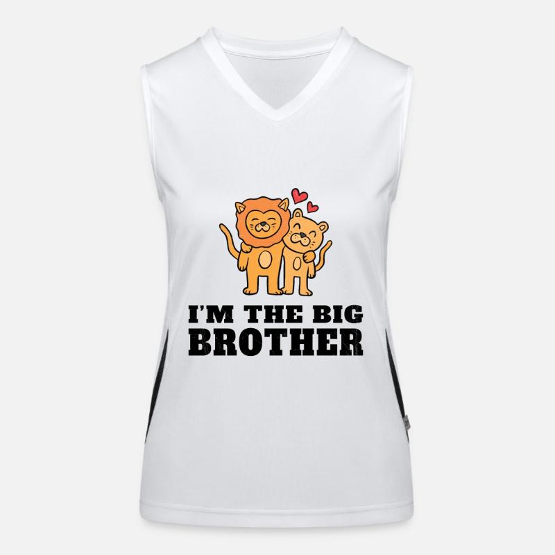 Ich bin der große Bruder - der zukünftige große Bruder Funktionelles Kontrast-Tank Top für Frauen