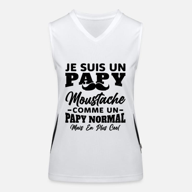 Un papy moustache comme un papy normal Débardeur respirant contrasté Femme