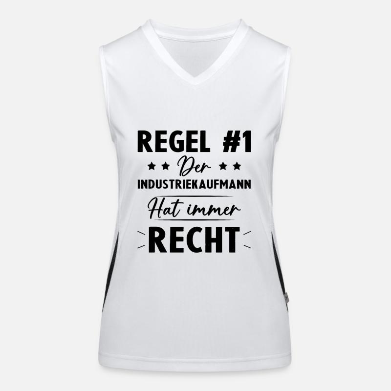 Industriekaufmann Funny Geschenke hat immer Recht Funktionelles Kontrast-Tank Top für Frauen