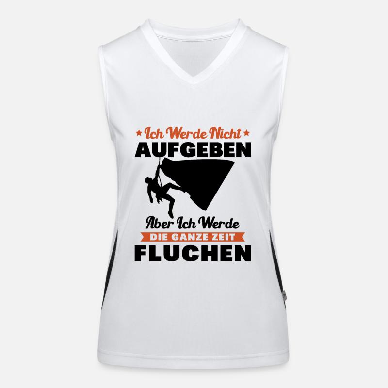 Klettern Ich werde nicht aufgeben fluchen Bouldern Funktionelles Kontrast-Tank Top für Frauen