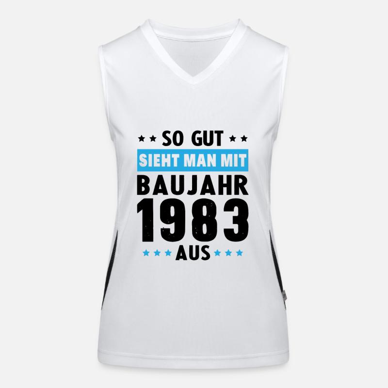 Geschenk Geburtstag 1983 Frau Mann Geschenkidee Funktionelles Kontrast-Tank Top für Frauen