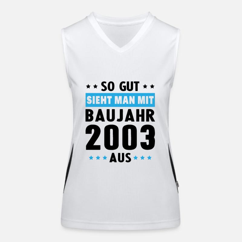 Geschenk Geburtstag 2003 Frau Mann Geschenkidee Funktionelles Kontrast-Tank Top für Frauen