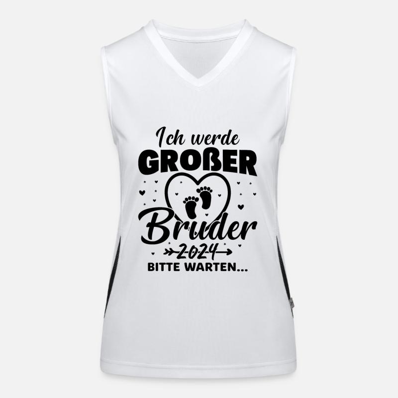 Ich werde Großer Bruder 2024 Funktionelles Kontrast-Tank Top für Frauen