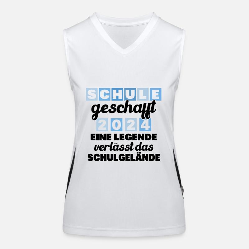 Abschlussabschluss Realschule Grundschule 2024 Funktionelles Kontrast-Tank Top für Frauen