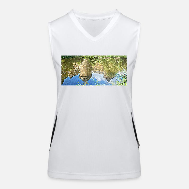 Le château et son reflet Débardeur respirant contrasté Femme