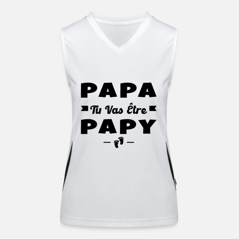 Futur Grand Père Papa Tu Vas Être Papy Débardeur respirant contrasté Femme
