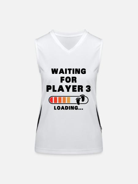 First Time Dad Mom Dad Mommy First Child - Women's Functional Contrast Tank Top - white/black - Front