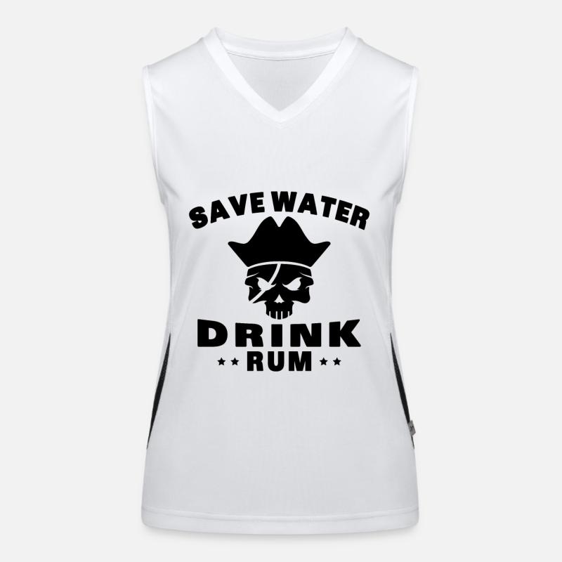Économiser de l’eau, boire du rhum Débardeur respirant contrasté Femme