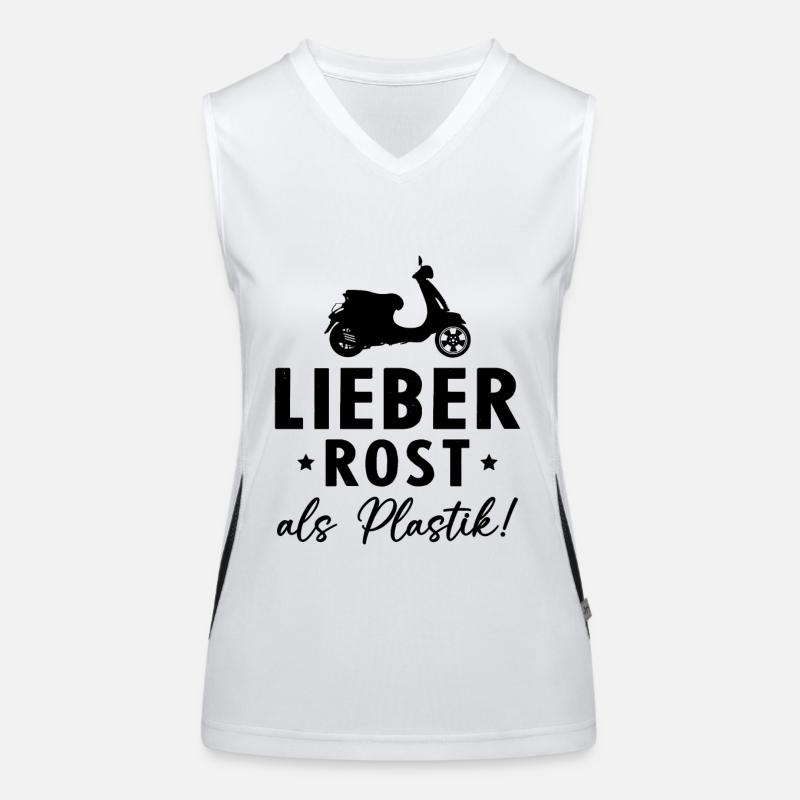 Lieber Rost als Plastic Funktionelles Kontrast-Tank Top für Frauen