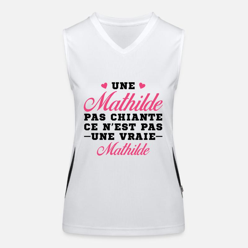 Une Mathilde pas chiante ce n est pas une vraie Débardeur respirant contrasté Femme