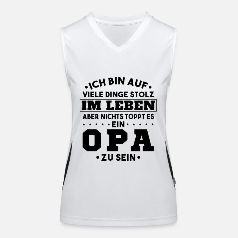 ich bin stolz wie ein Opa Funktionelles Kontrast-Tank Top für Frauen