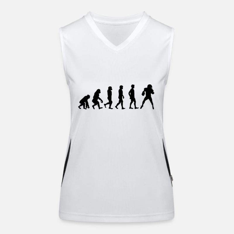 Evolution des Rugbyspielers Funktionelles Kontrast-Tank Top für Frauen