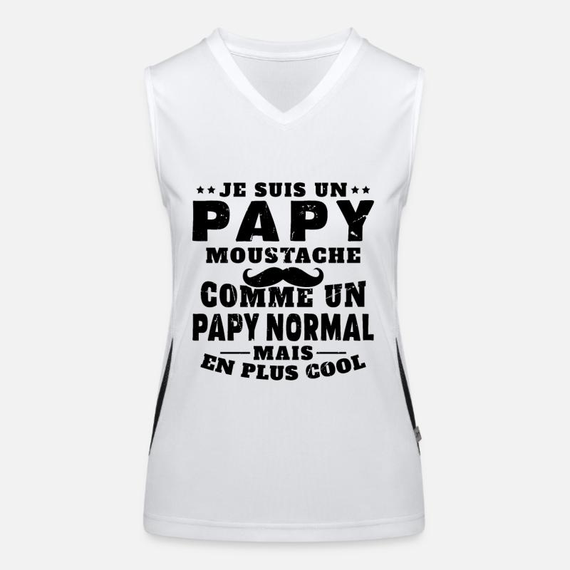 Un papy moustache comme un papy normal Débardeur respirant contrasté Femme