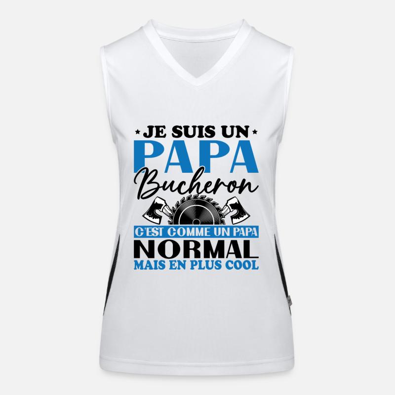 Lumberjack Dad is like a normal dad Women's Functional Contrast Tank Top