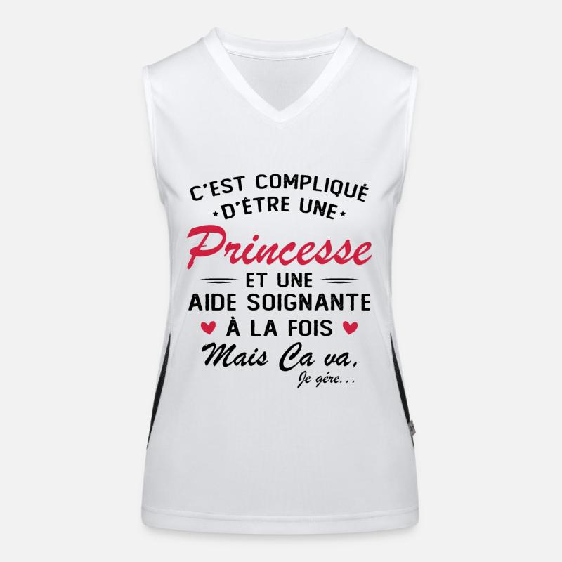 Princesse et Aide soignante Débardeur respirant contrasté Femme
