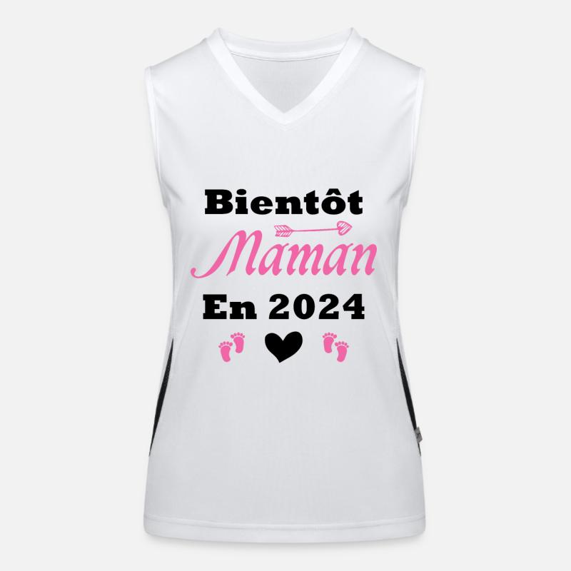 Bald Mama 2024 Funktionelles Kontrast-Tank Top für Frauen