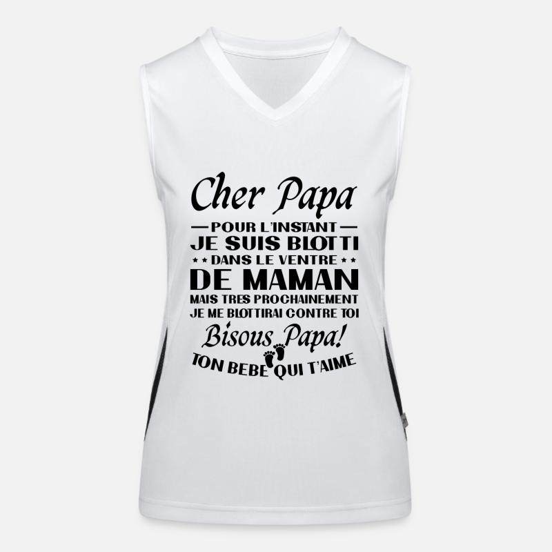 Original Pregnancy Ad for Expectant Dad Women's Functional Contrast Tank Top