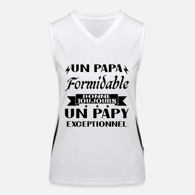 Papa Formidable Donne Toujours Papy Exceptionnel Débardeur respirant contrasté Femme