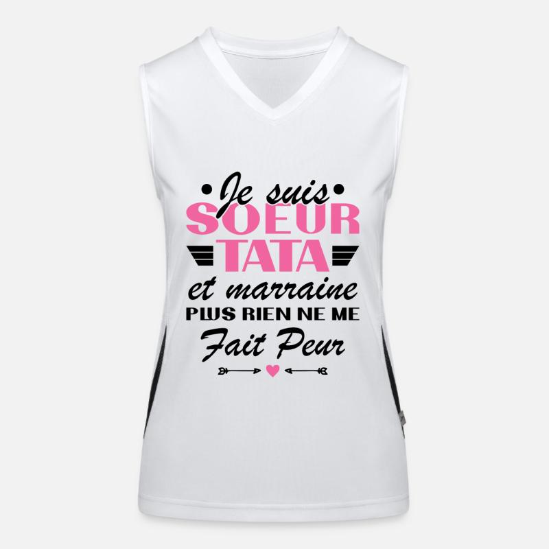 Schwester Tata und Patentante Funktionelles Kontrast-Tank Top für Frauen