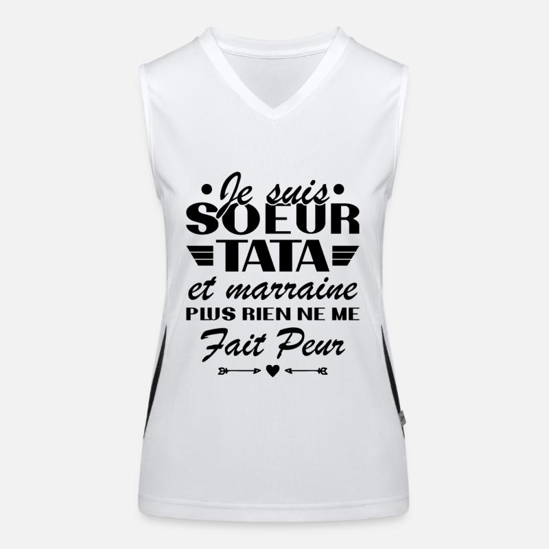 Schwester Tata und Patentante Funktionelles Kontrast-Tank Top für Frauen