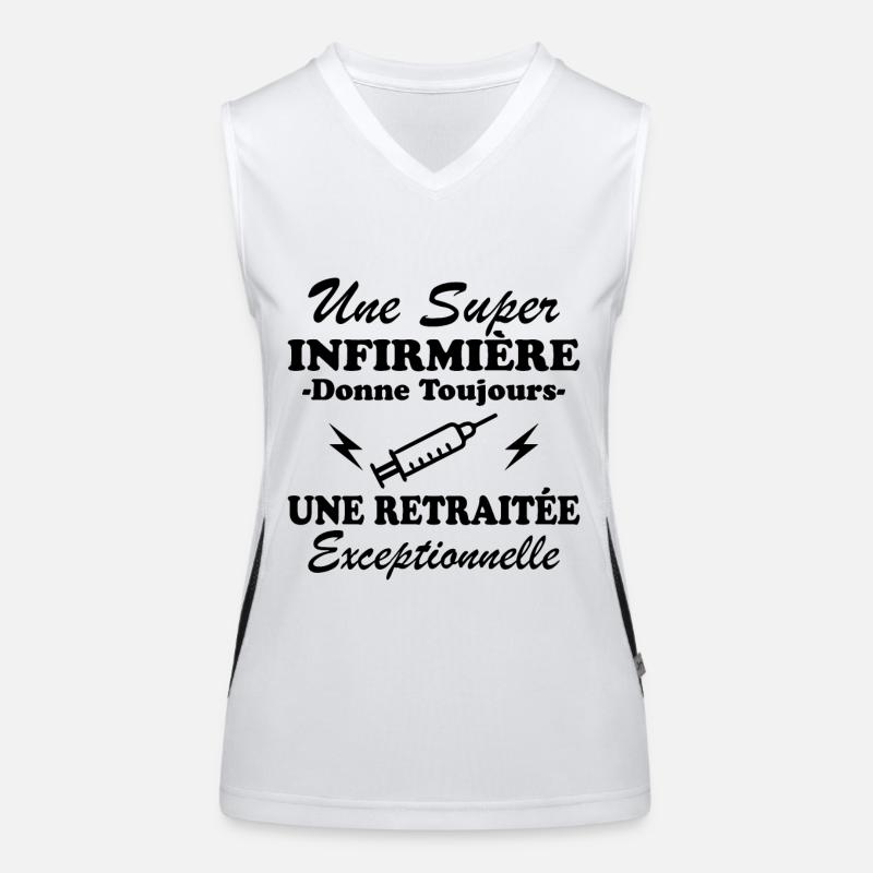 Pensionierte Krankenschwester Humor, Ruhestandsgeschenk Funktionelles Kontrast-Tank Top für Frauen