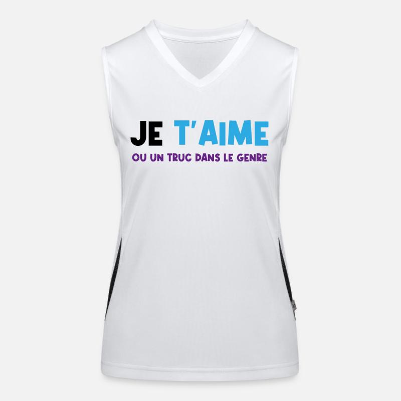 je t'aime Débardeur respirant contrasté Femme
