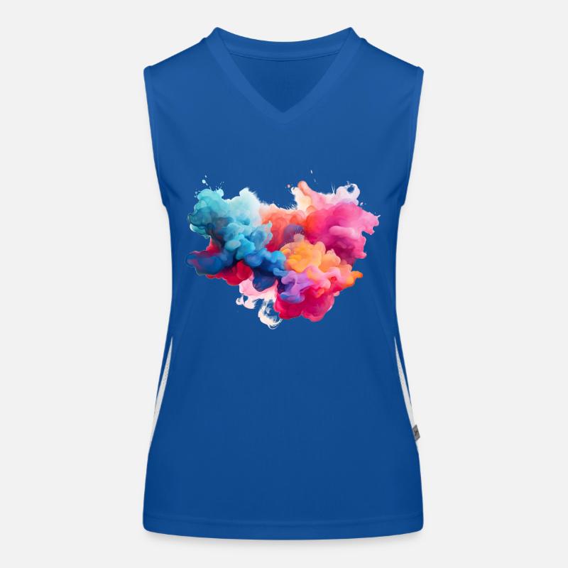 fumée colorée Débardeur respirant contrasté Femme