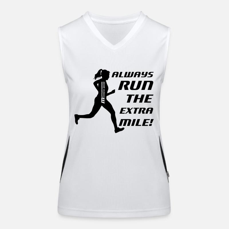 Always run the extra mile! (Female) Women's Functional Contrast Tank Top