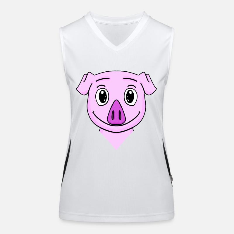 Schwein Funktionelles Kontrast-Tank Top für Frauen