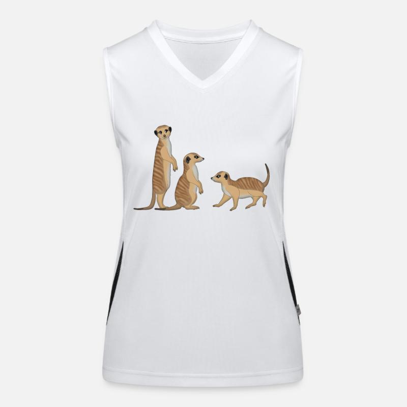 Trois suricates Débardeur respirant contrasté Femme