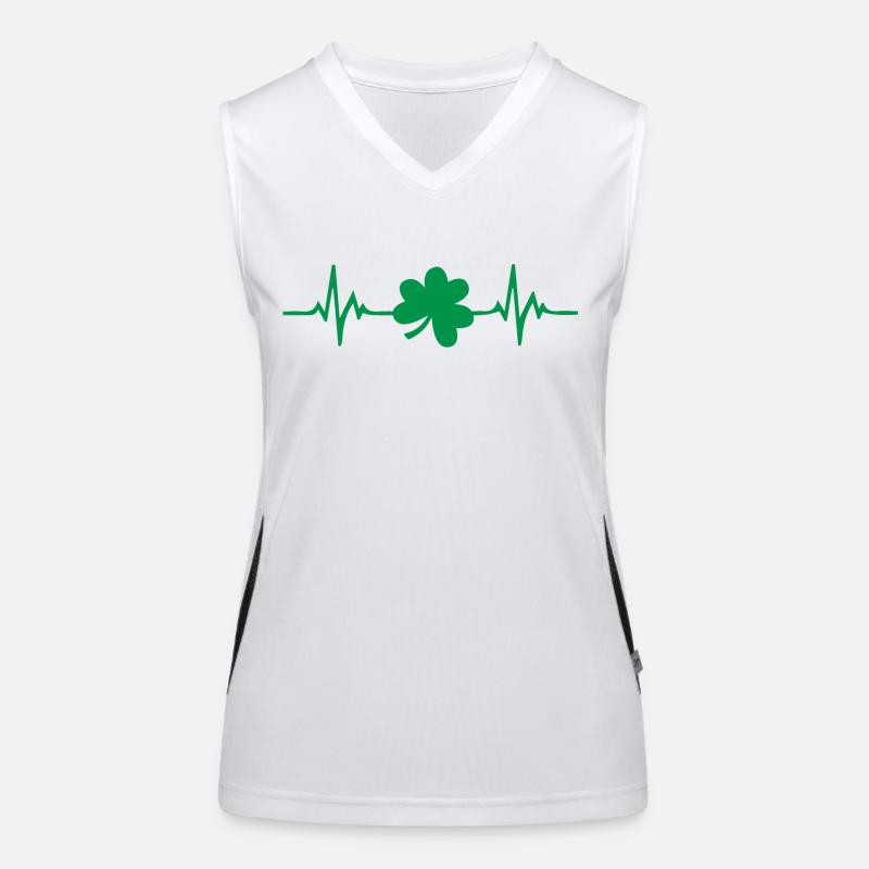 Bonne Saint-Patrick. La Saint-Patrick! Débardeur respirant contrasté Femme
