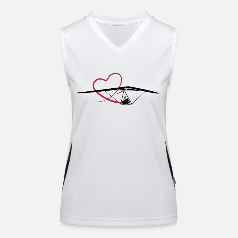 herzflug hängegleiter Geschenk Funktionelles Kontrast-Tank Top für Frauen
