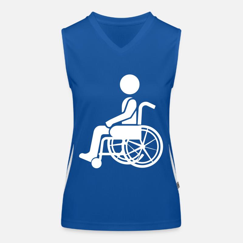 Rollstuhl Funktionelles Kontrast-Tank Top für Frauen