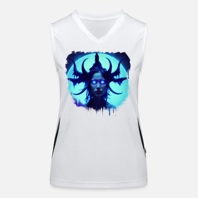 Demon der Eiszeit Funktionelles Kontrast-Tank Top für Frauen