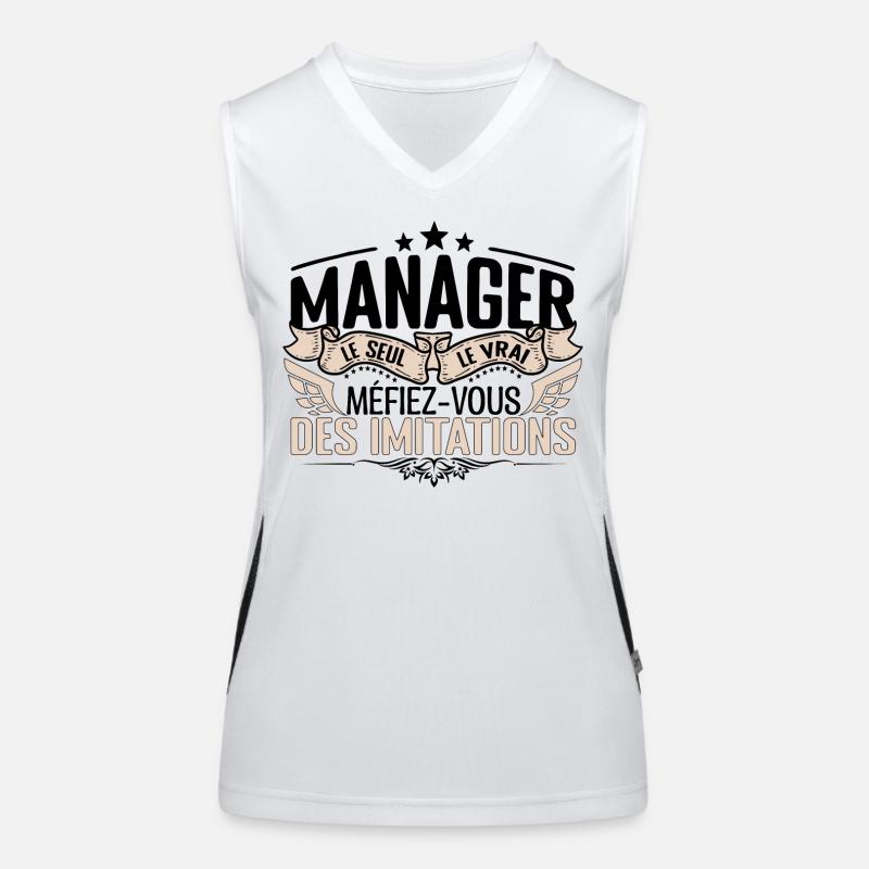 Manager cadeau Manager le vrai Manager Débardeur respirant contrasté Femme