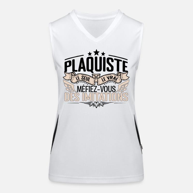 Plaquiste cadeau Plaquiste le vrai Plaquiste Débardeur respirant contrasté Femme