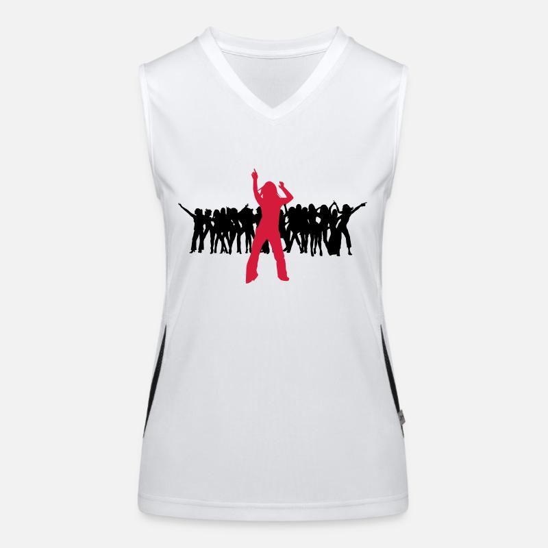 Dancer dancing shake shaken harlem shake 2c Women's Functional Contrast Tank Top