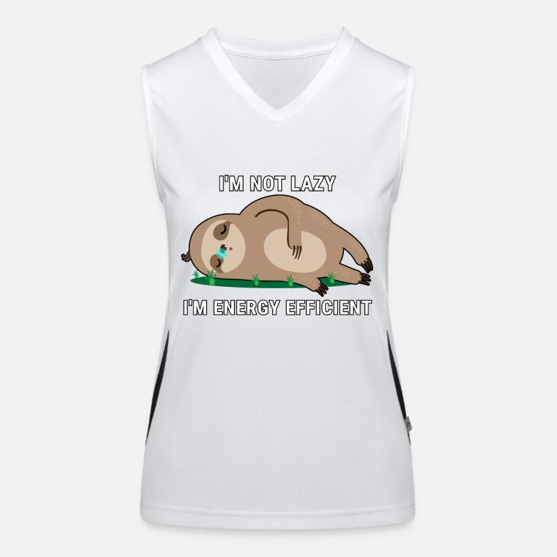 I'm Not Lazy I'm Energy Efficient Women's Functional Contrast Tank Top